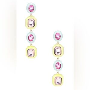 8 Other Reasons Revolve Pastel Jewel Gold Drop Earrings